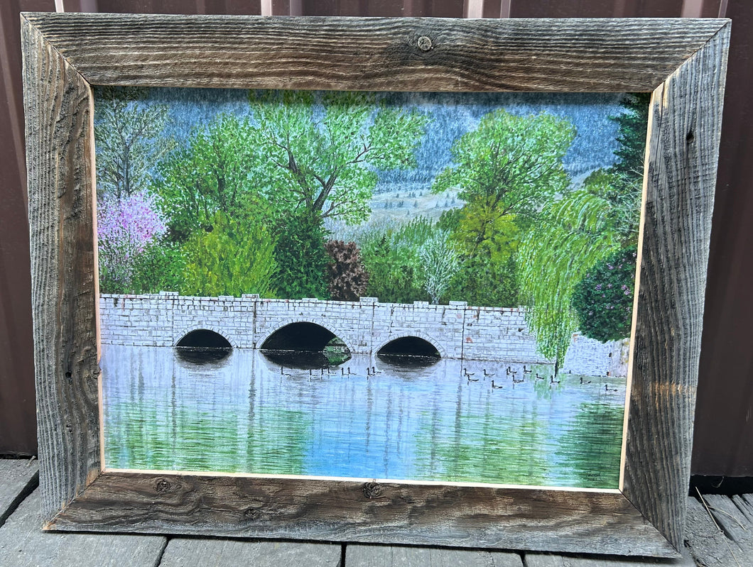 “The Lagoon” Framed Painting - By: Tessa Whiting and Clyde Bixby