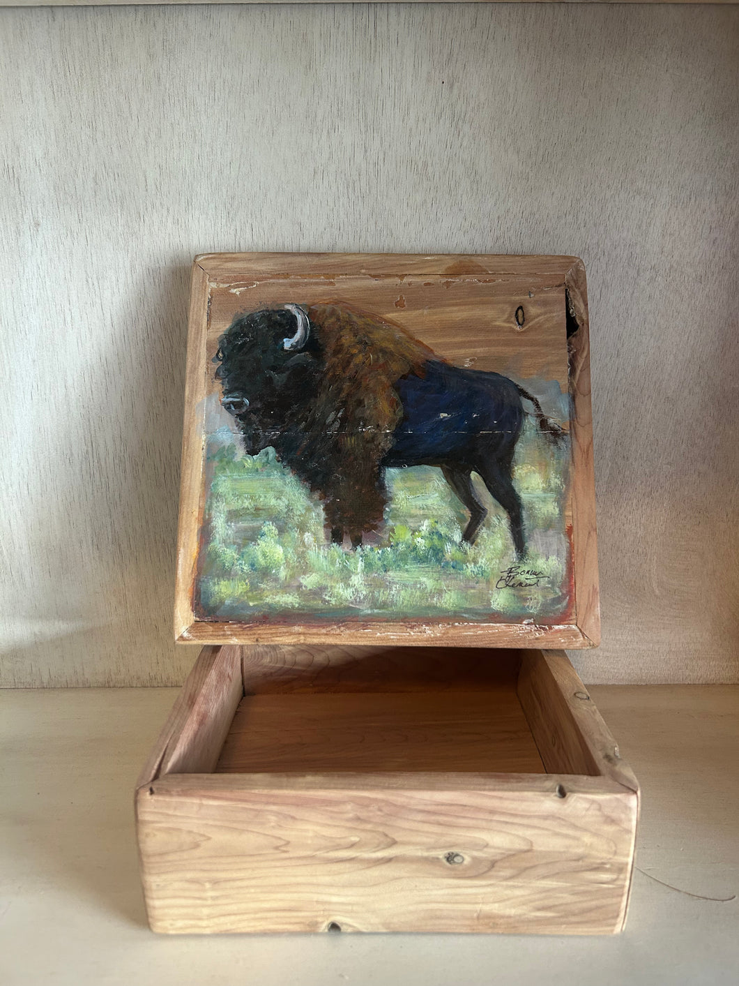 Decorative Acrylic Bison Box - By: Bonnie & Clyde Designs