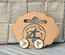 Load image into Gallery viewer, Round Art Drop Earrings – By: AnH Silvertip Designs
