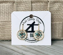 Load image into Gallery viewer, Round Art Drop Earrings – By: AnH Silvertip Designs
