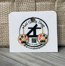 Load image into Gallery viewer, Round Art Drop Earrings – By: AnH Silvertip Designs
