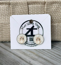 Load image into Gallery viewer, Round Art Drop Earrings – By: AnH Silvertip Designs
