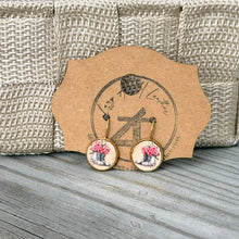 Load image into Gallery viewer, Round Art Drop Earrings – By: AnH Silvertip Designs
