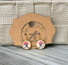 Load image into Gallery viewer, Round Art Drop Earrings – By: AnH Silvertip Designs
