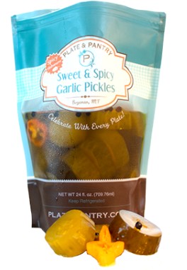 Sweet & Spicy Garlic Pickles - By: Plate & Pantry