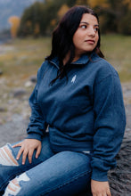 Load image into Gallery viewer, Hey Bear! Embroidered Quarter Zip - By: Made of Mountains
