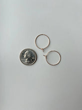 Load image into Gallery viewer, La Petite Rose LLC - Copper Clay Mountain Landscape Earrings, Sun Moon Clay Hoops
