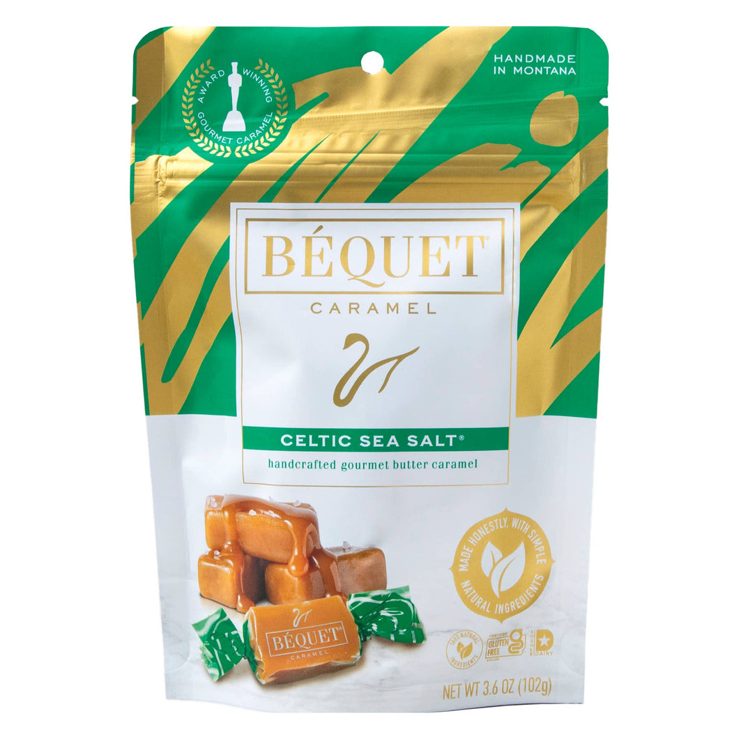 Classic Flavored Gourmet Caramel 3.6 oz Pouch - By: Béquet Confections
