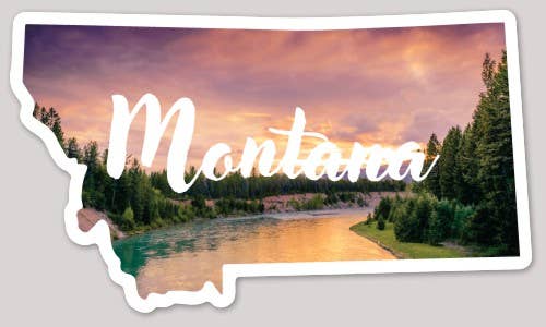 Montana Sunset Sticker - By: Montana Tees