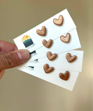 Load image into Gallery viewer, La Petite Rose LLC - Rose Gold Heart Earrings, Love Clay Studs, Gift for Moms
