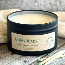 Load image into Gallery viewer, Pine and Sage Candles - Bunkhouse-6 oz. Black Matte Candle Tin
