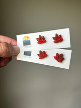 Load image into Gallery viewer, La Petite Rose LLC - Fall Leaf Studs, Autumn Clay Earrings
