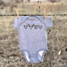 Load image into Gallery viewer, Made of Mountains - Woodland Creatures Onesie
