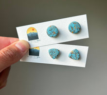 Load image into Gallery viewer, La Petite Rose LLC - Faux Turquoise Clay Earrings Studs, Southwestern Attire
