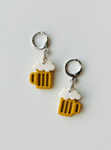 Load image into Gallery viewer, La Petite Rose LLC - Beer Clay Earrings, Drink Mug Huggie Hoops, Bar Accessory 
