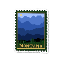 Nellie Nicole Designs - Montana Stamp | Sticker