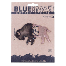 Load image into Gallery viewer, Bison Magnetic Bottle Opener- By: Blue Moose Metals
