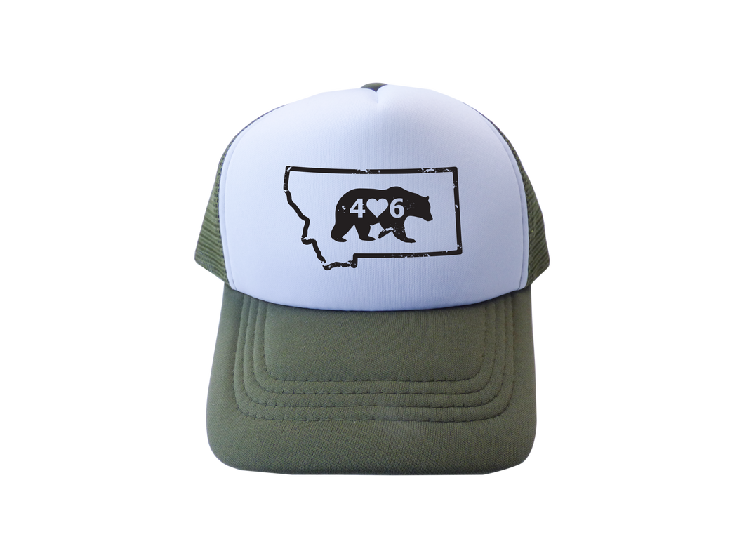 Montana 406 Bear Hat - By: Montana Tees