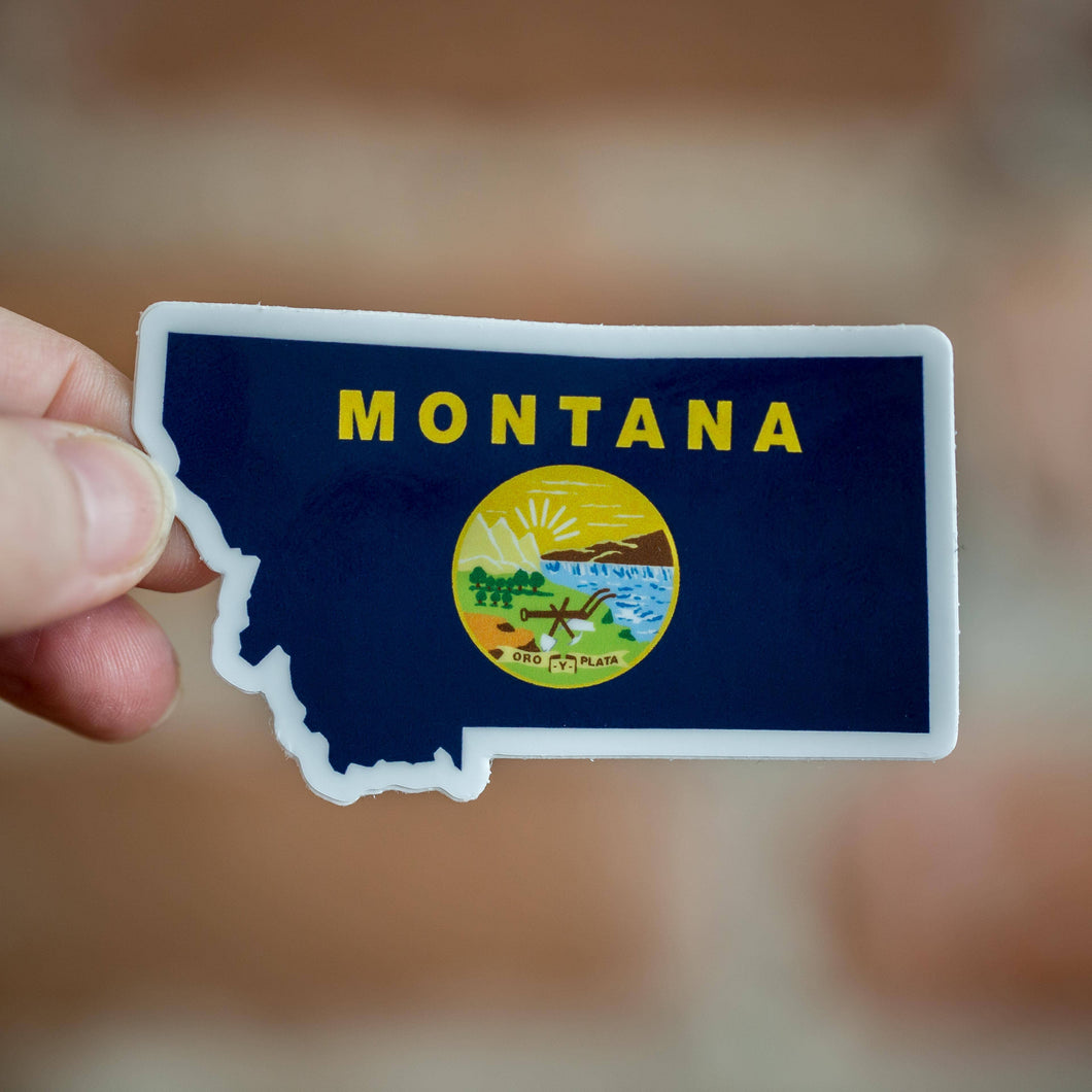 Montana Flag Sticker - By: Hometana