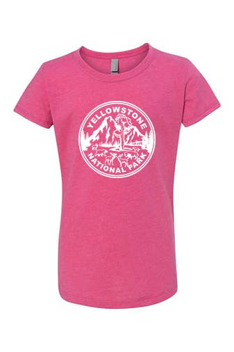 Girls Pink with White Yellowstone Shirt