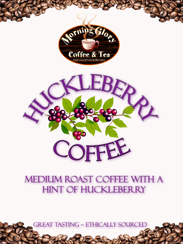 Huckleberry Flavored Coffee (Ground) - By: Morning Glory Coffee & Tea