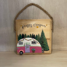 Load image into Gallery viewer, Hanging Wood Signs - Happy Camper &amp; Home
