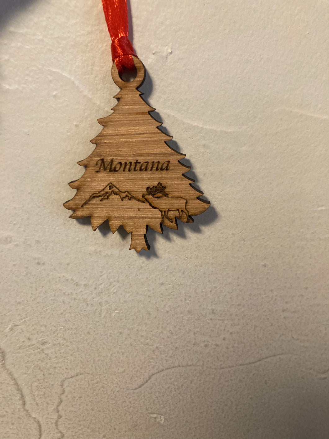 Northwestern Wooden Ornaments - Tree/Montana/Elk