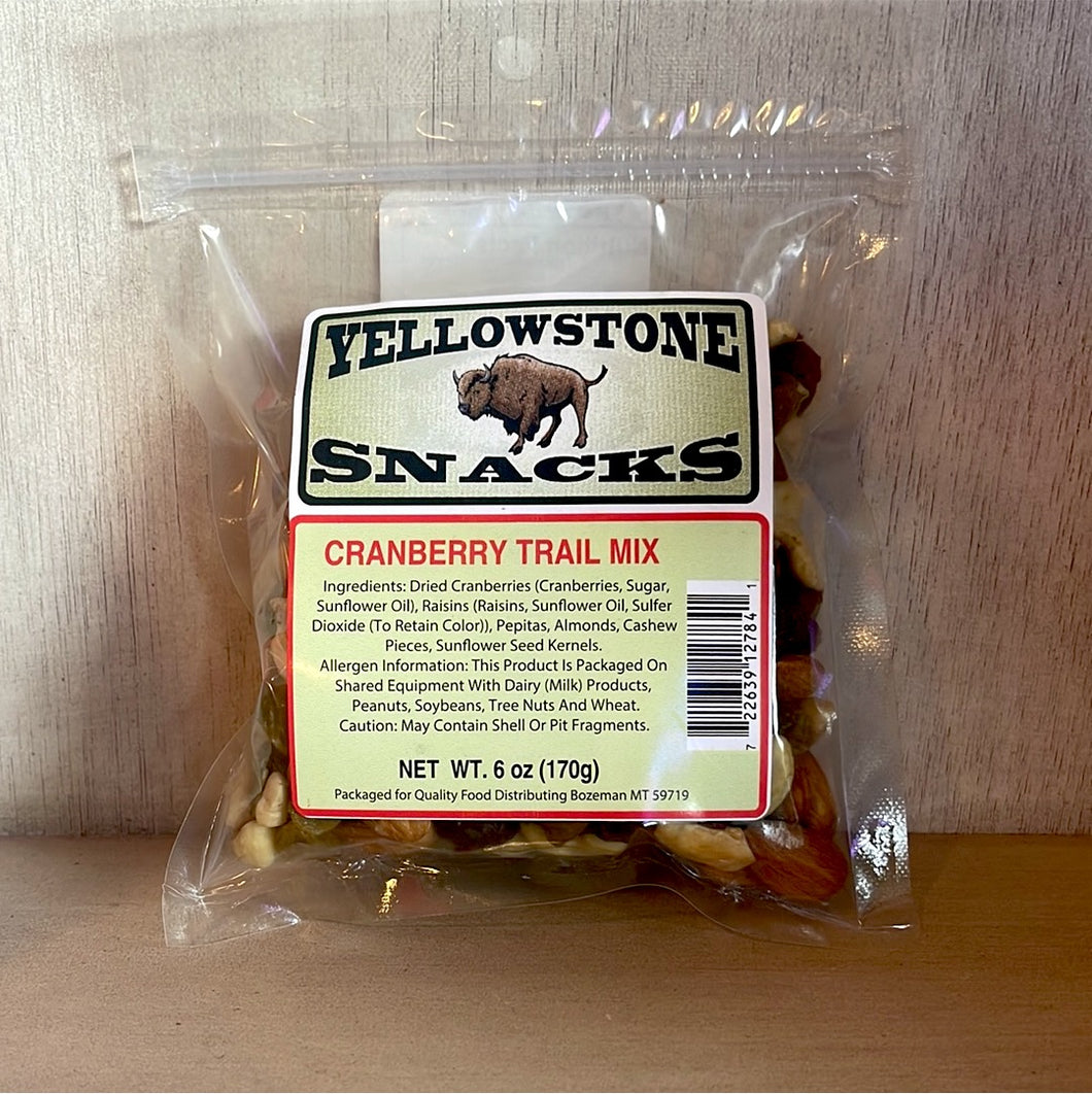 Yellowstone Snacks Cranberry Trail Mix