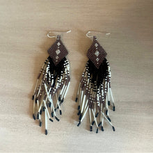 Load image into Gallery viewer, Pottery and Beaded Earrings - By: Woven Mountain Goods
